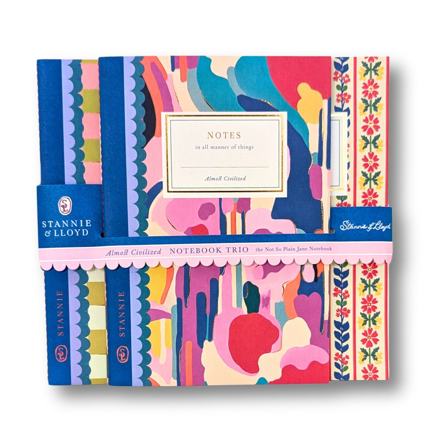 Notebook Trio | Happy Abstract Folk