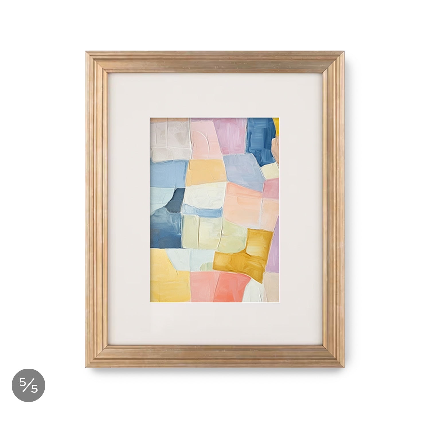 An abstract watercolor painting framed in gold from the Gallery Wall | Modern Millie | 5 Piece Set by Stannie & Lloyd.
