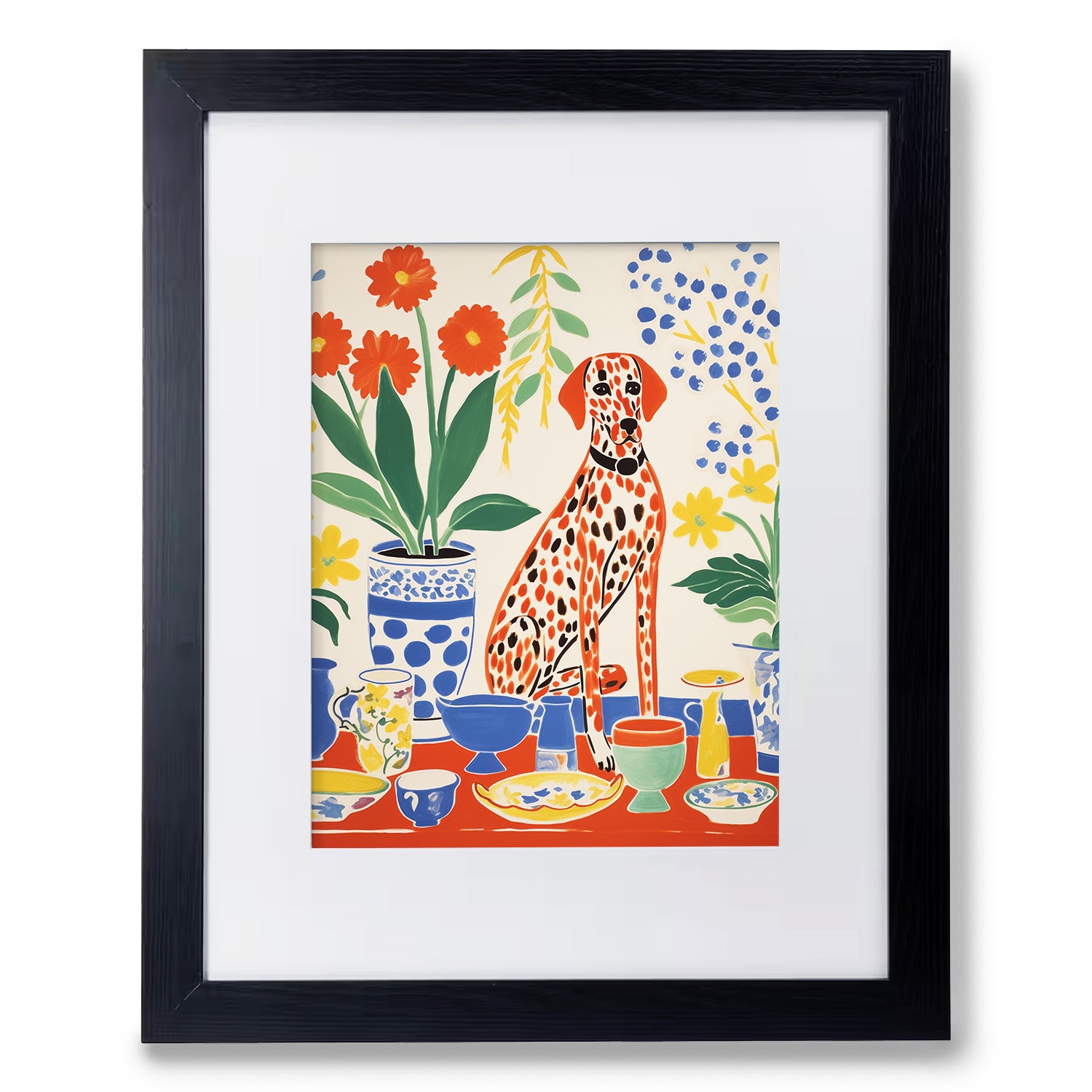 Add some art to your walls with this beautifully framed Elliot at High Tea art print by Stannie & Lloyd. Perfect for wall decor and adding a touch of personality to your space.