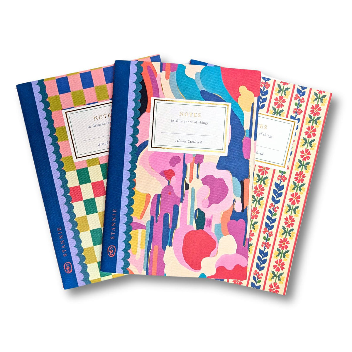 Notebook Trio | Happy Abstract Folk