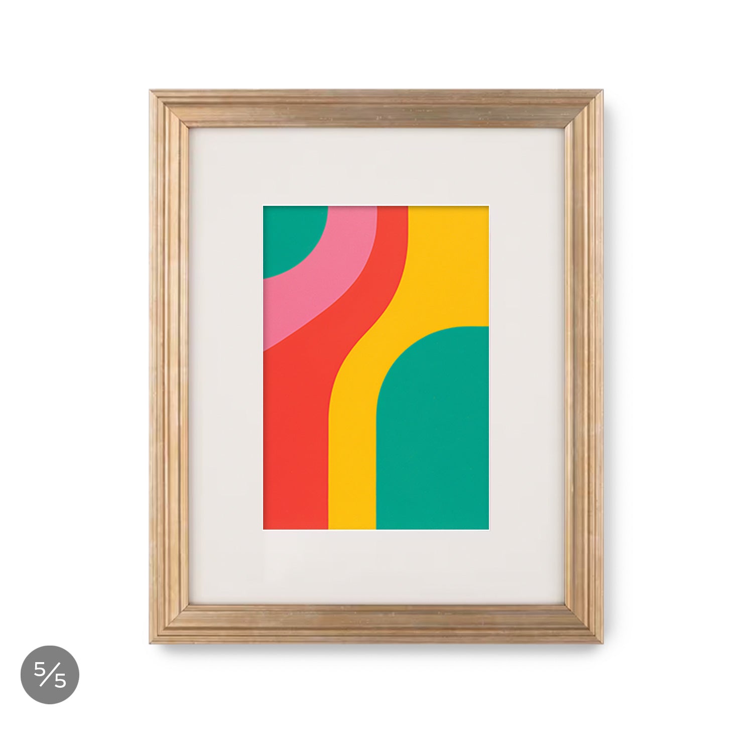 A framed art print with a colorful abstract design from the Stannie & Lloyd Gallery Wall | Modern Love | 5 Piece Set.