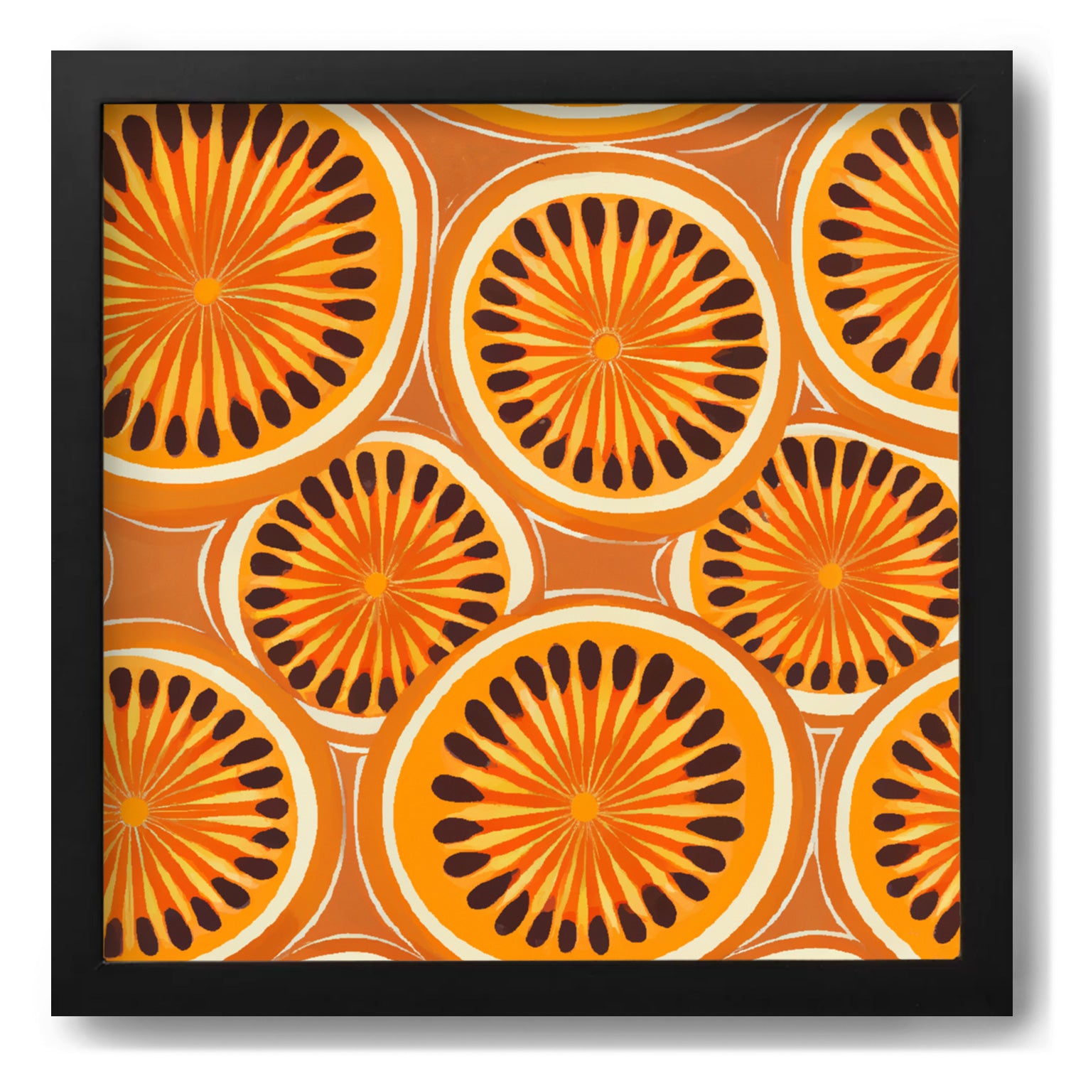 Vintage Stannie & Lloyd Marmalade Crystals slices in a black frame, perfect for walls with art.