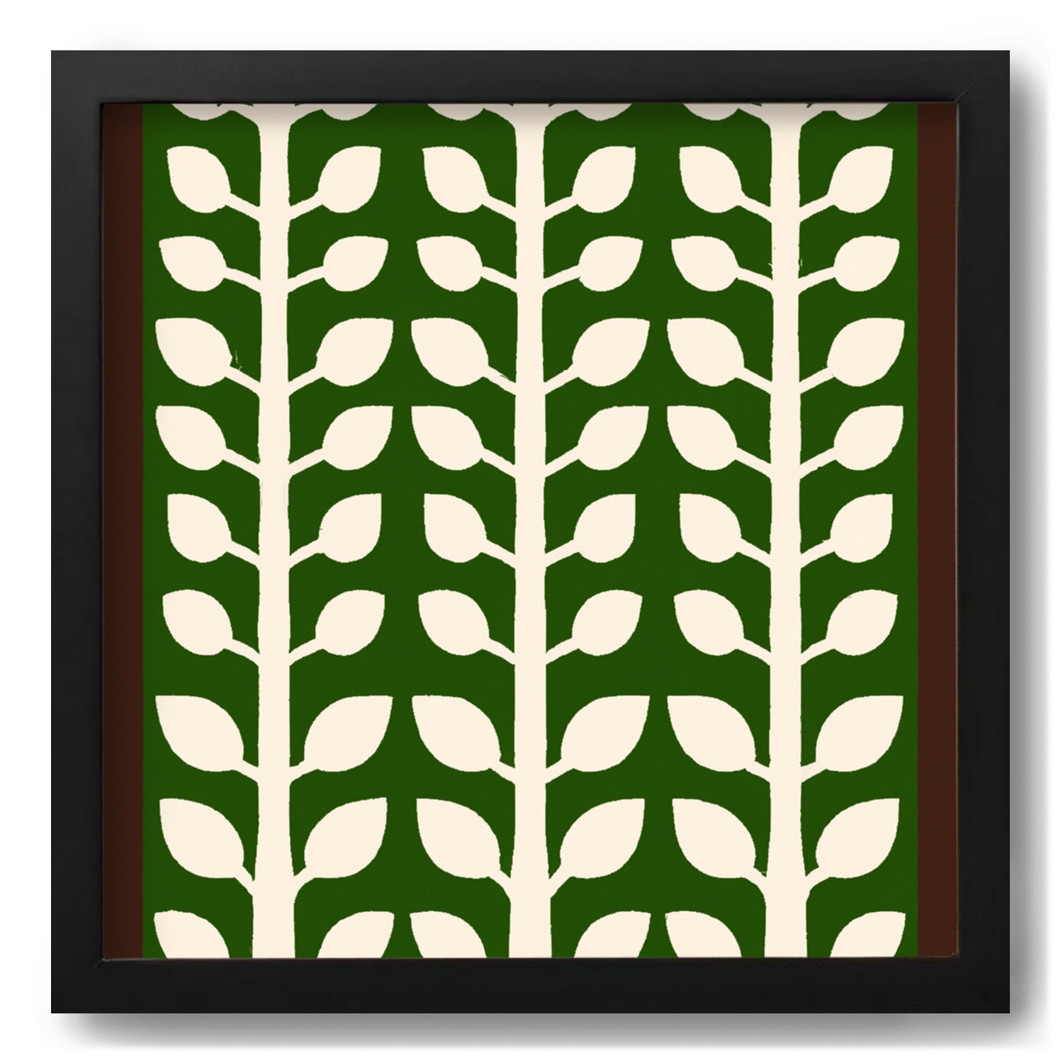 An On Repeat framed print with leaves on it, perfect for your walls with art.