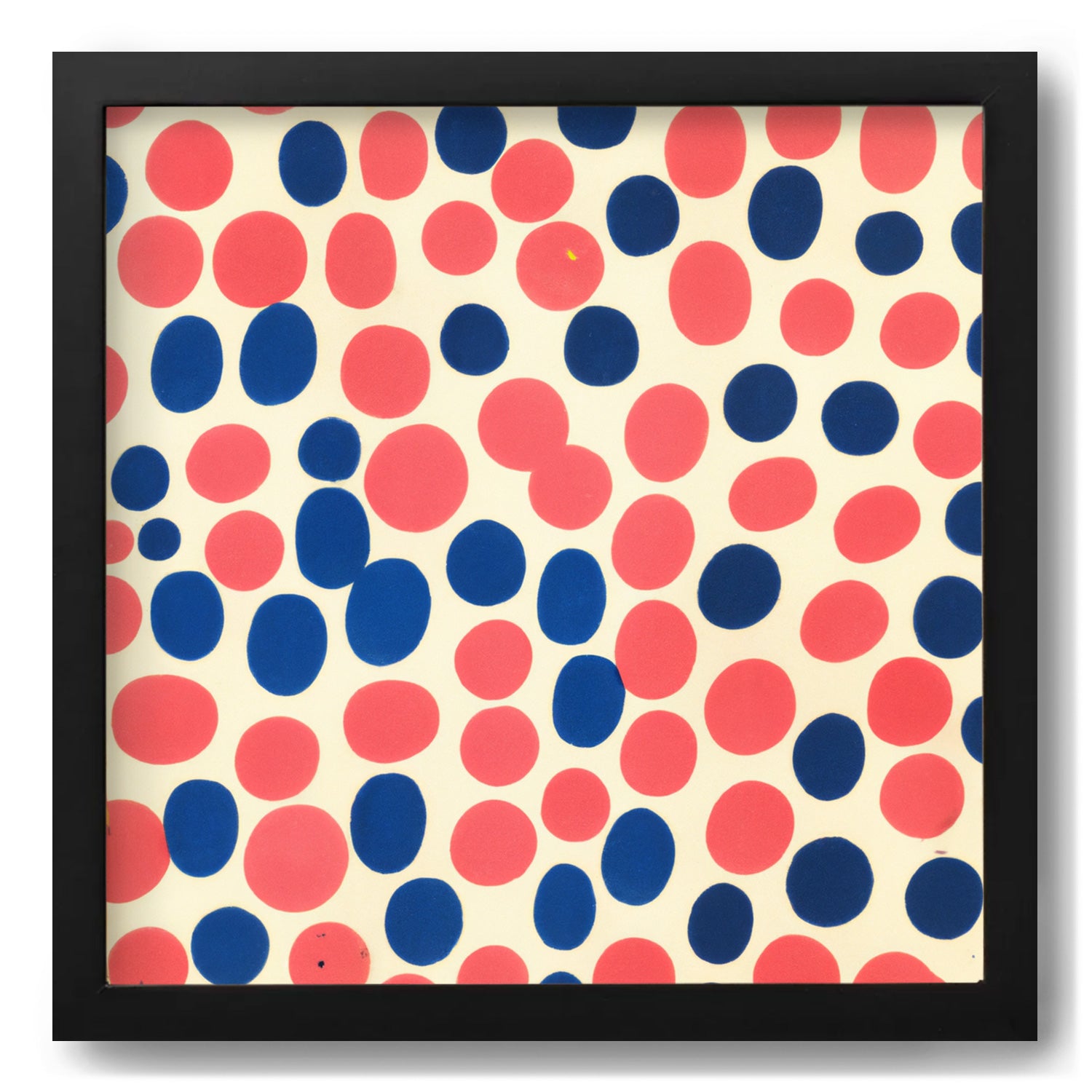 A Mixed & In the Mix vintage poster with red, blue and white polka dots for decorating walls with Stannie & Lloyd art.