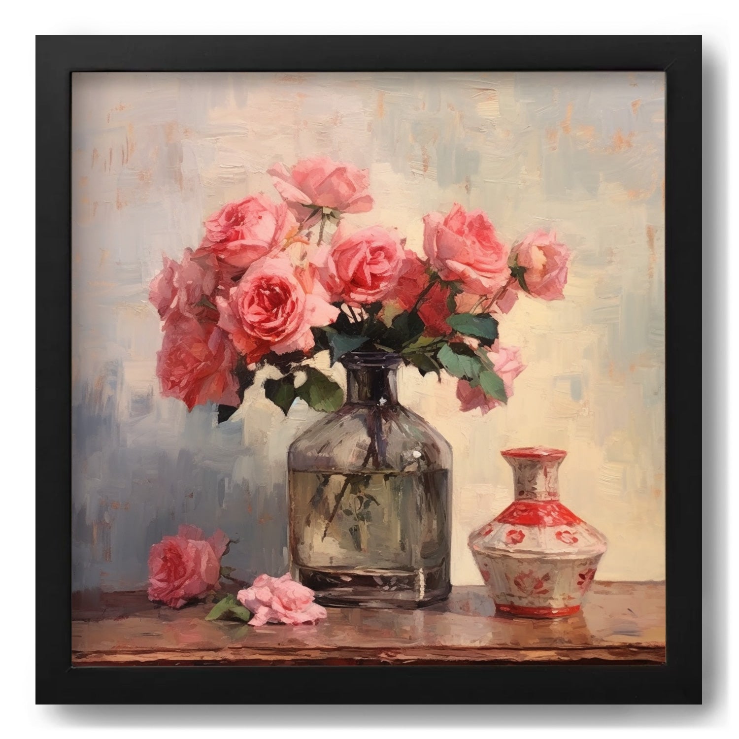 A Perfume Bottle & Roses Study | Three by Stannie & Lloyd, perfect for wall art prints.