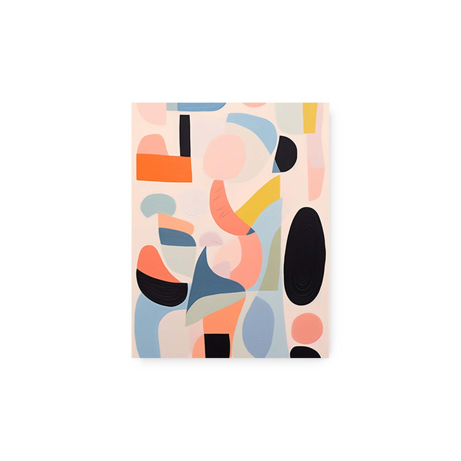 Abstract wall art prints with a soft color palette and organic shapes from Stannie & Lloyd's Jazz in the Afternoons collection.