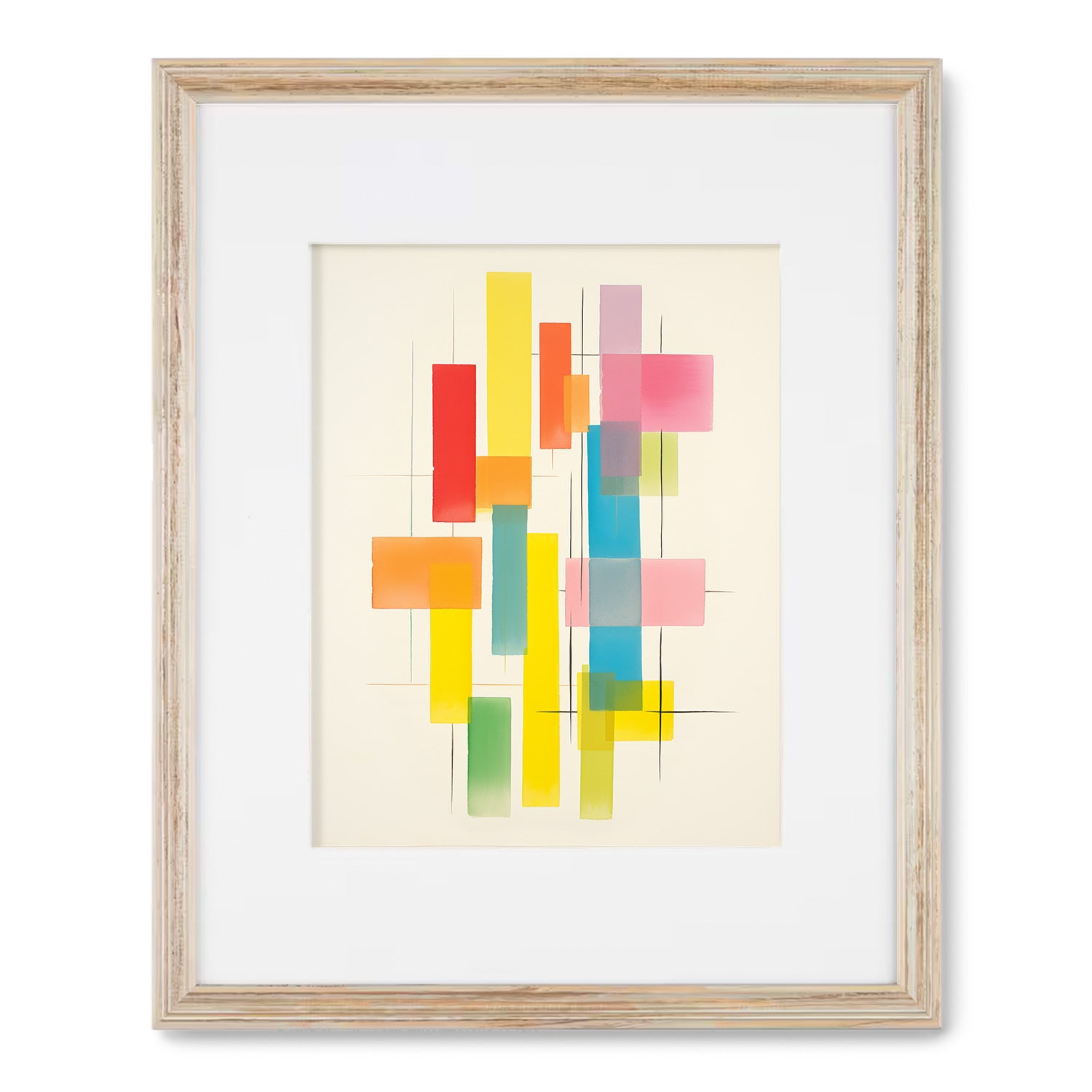 A framed print of Skeins of Yarn by Stannie & Lloyd, perfect for walls with art.