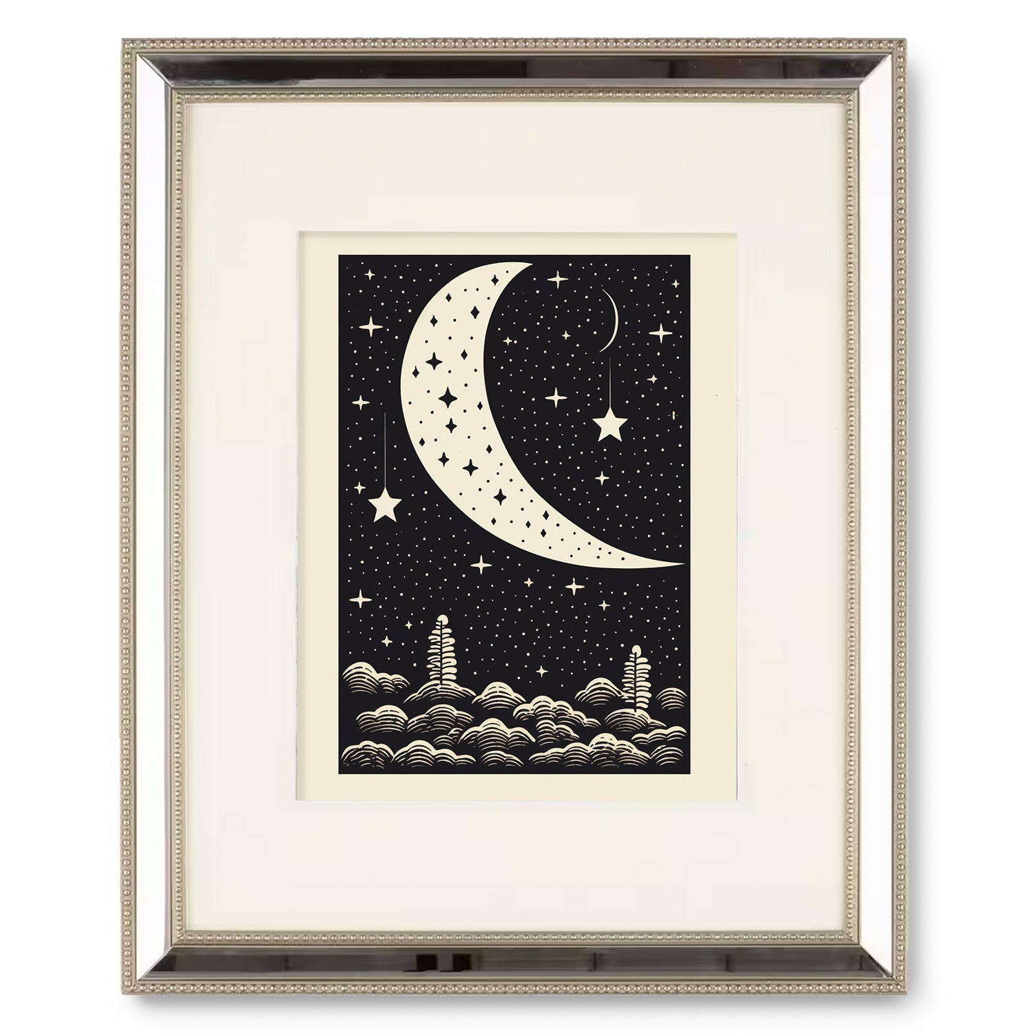 A black and white print of Where Stars Are Bright by Stannie & Lloyd, ideal for arts prints.