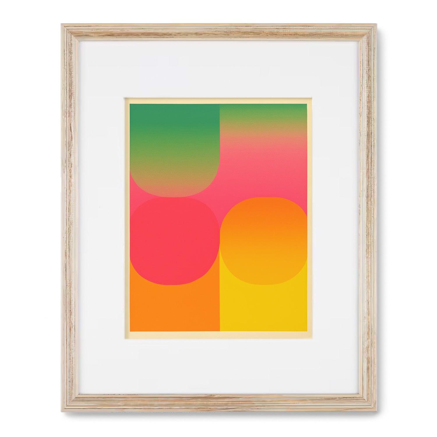 A Sweet Tart framed print of a colorful modern wall art by Stannie & Lloyd.