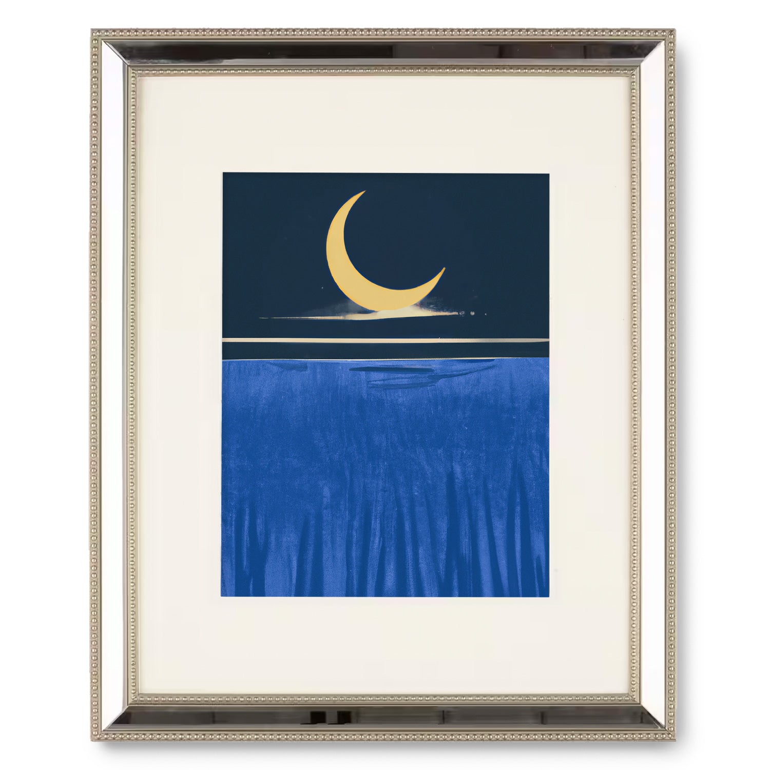 An art print of "Beneath the Pale Moonlight" by Stannie & Lloyd, framed beautifully for hanging on walls.