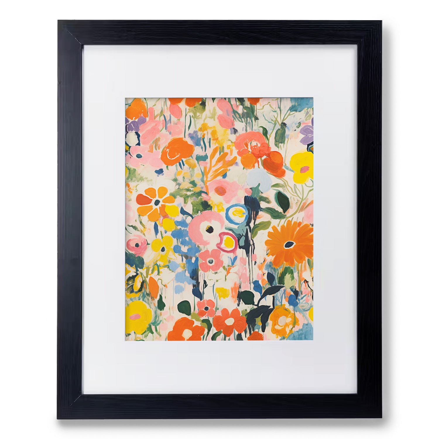 An Abundance Series: 1 of 3 art print by Stannie & Lloyd, vibrant and colorful floral print, perfect for maximalist decor and walls with art.