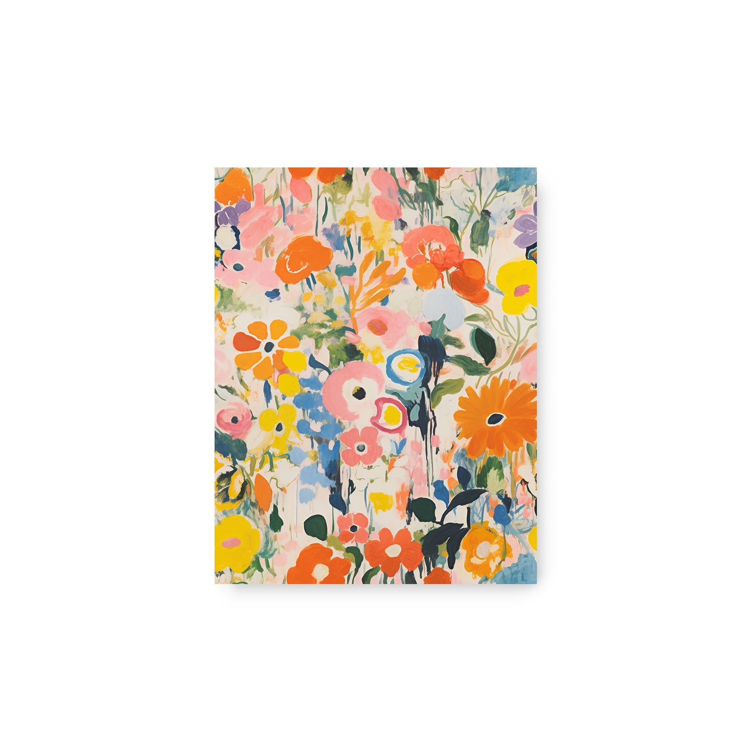 A whimsical Abundance Series print featuring colorful flowers by Stannie & Lloyd.