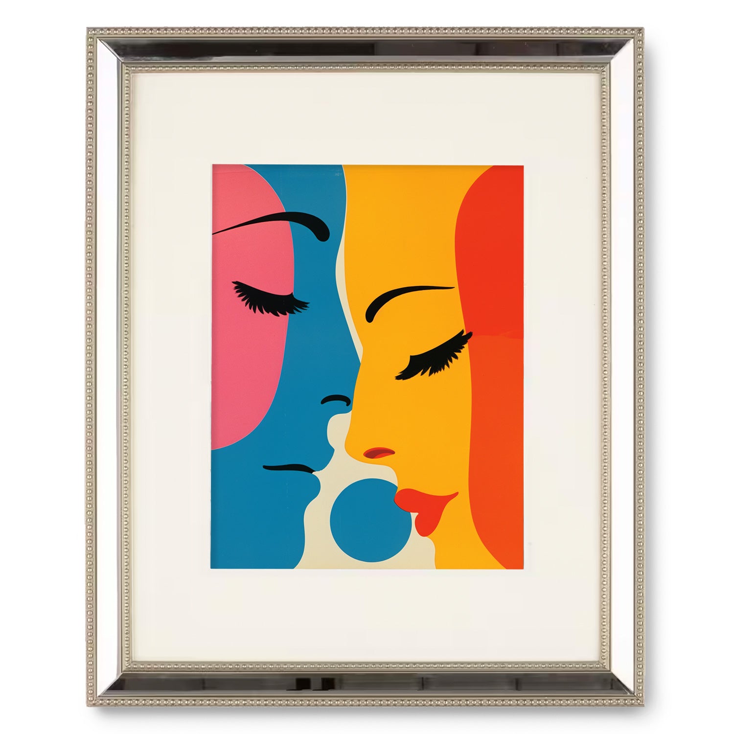 A Words Like Honey art print of a woman and a man kissing by Stannie & Lloyd.