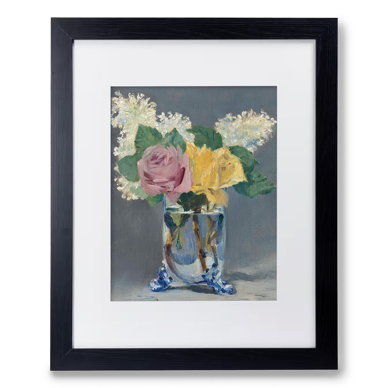 A yellow and pink roses in a Vase Symphonie, perfect for art lovers from Stannie & Lloyd.