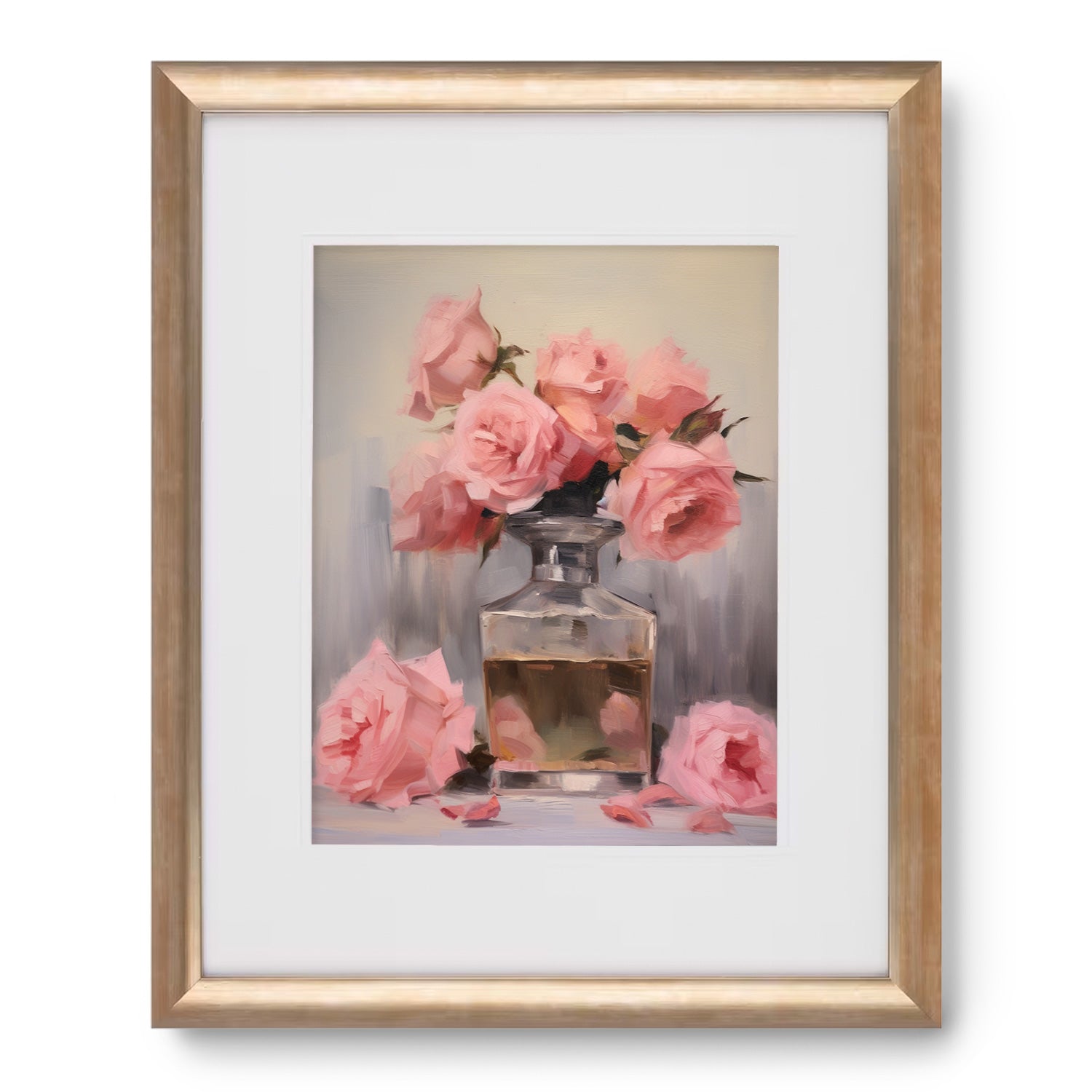 A poster of Perfume Bottle Study no. 1 in a vase for walls adorned with art by Stannie & Lloyd.