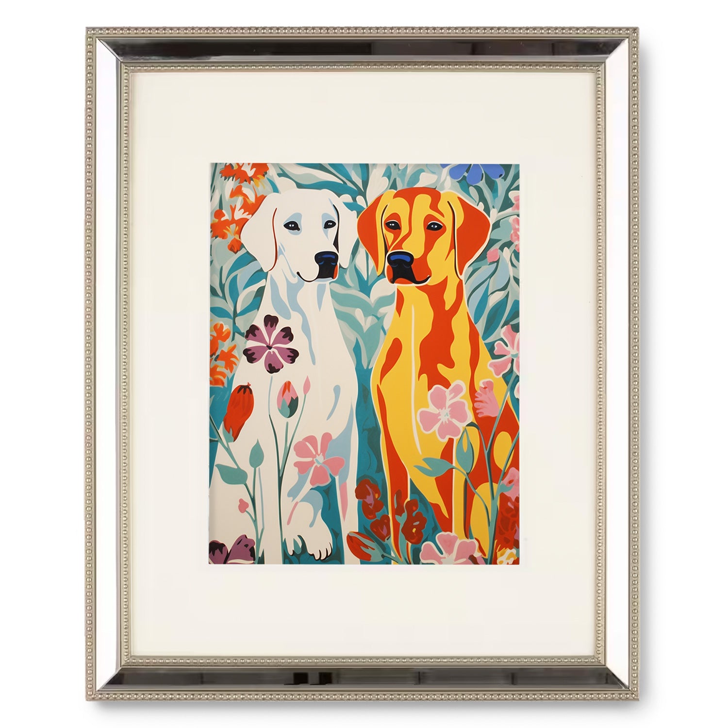 A From the Heart framed art print featuring two labrador dogs, adding a touch of wall decor to your home. (Brand Name: Stannie & Lloyd)