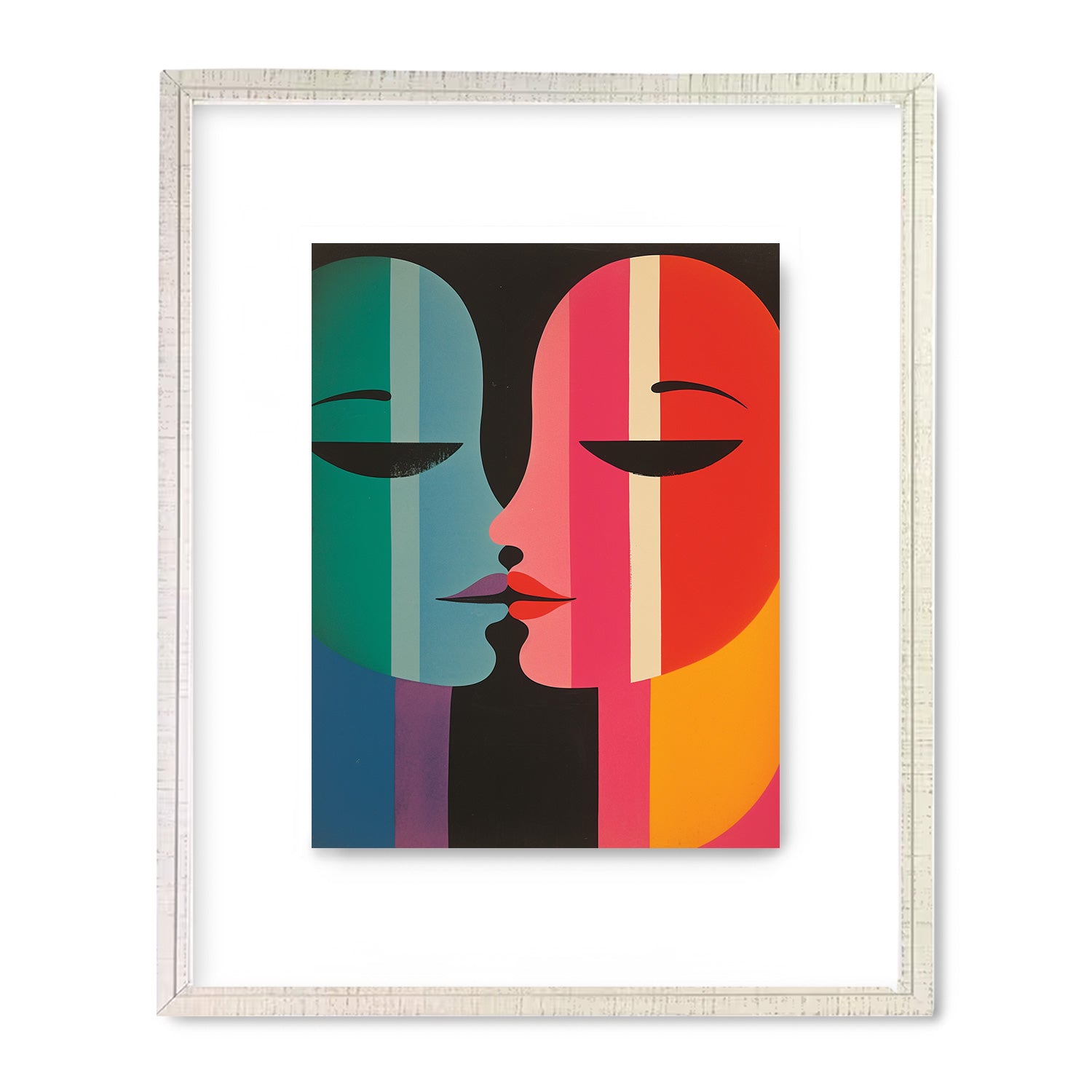 A Wander Down the Lane framed art print of colorful stripes from Stannie & Lloyd.