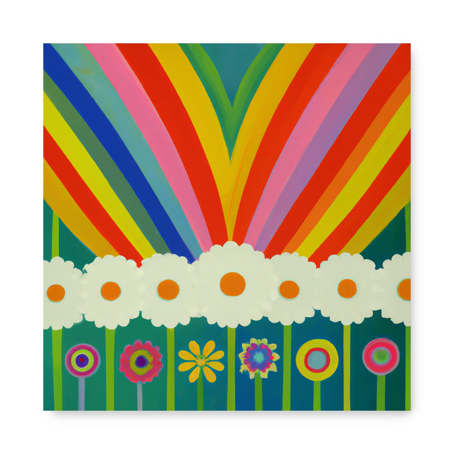 A vibrant and eye-catching wall art featuring "If There Was Only One Way" by Stannie & Lloyd, perfect for adding a pop of color to your living room. This art print is sure to brighten up your walls and create